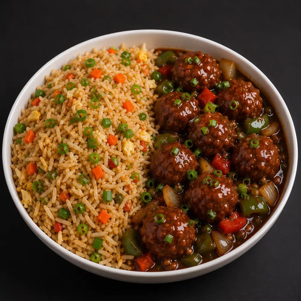 Fried Rice with Manchurian